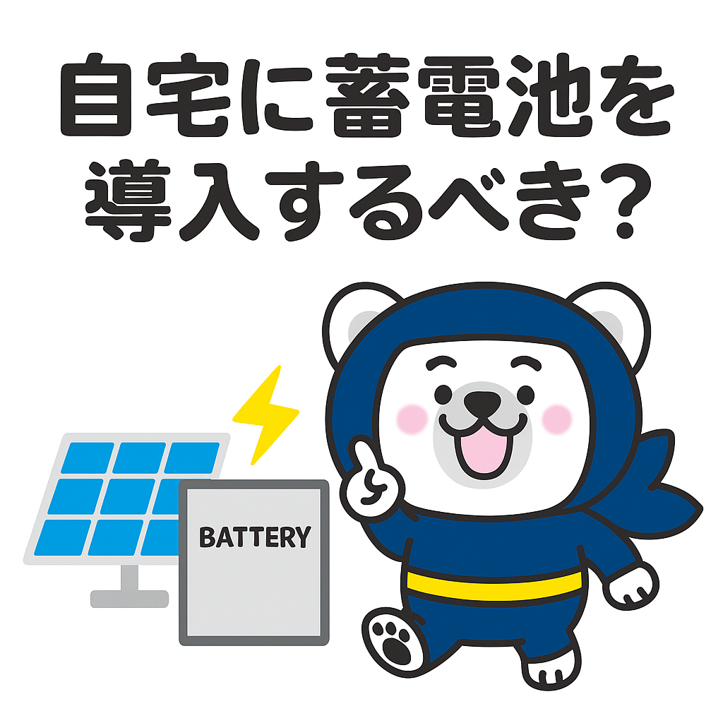 自宅に蓄電池を導入するべき？