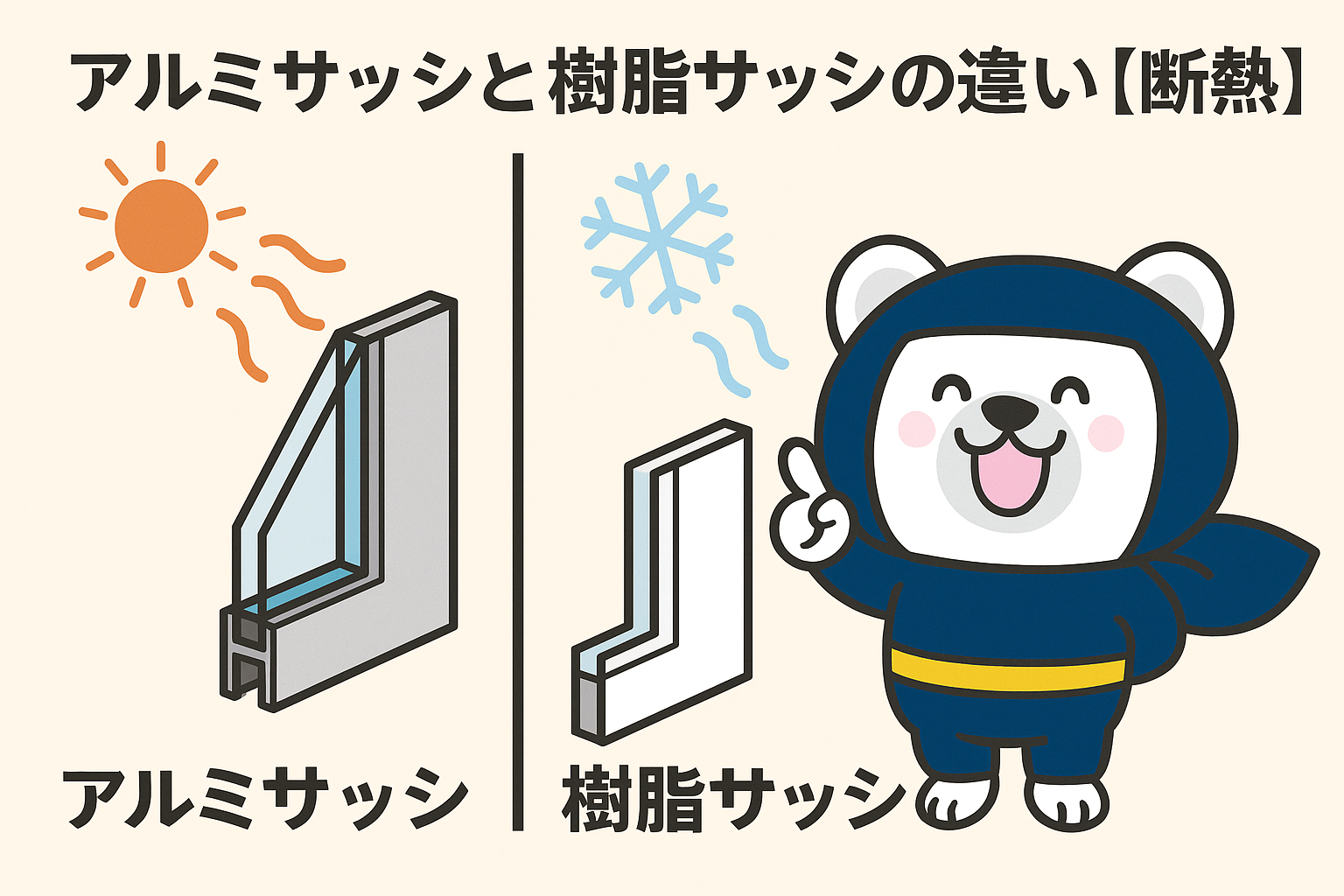 アルミサッシと樹脂サッシの違い【断熱】