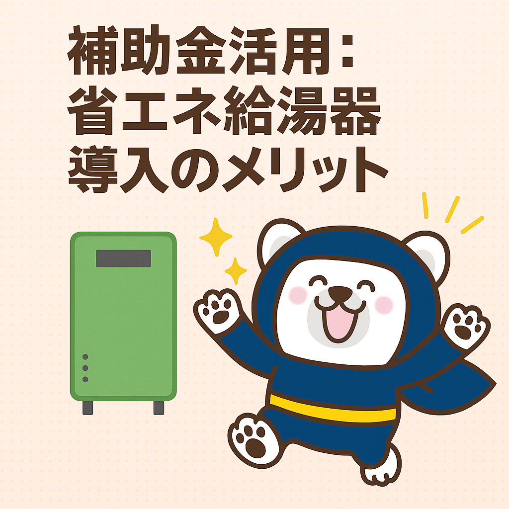 補助金活用で得する！省エネ給湯器導入のメリット