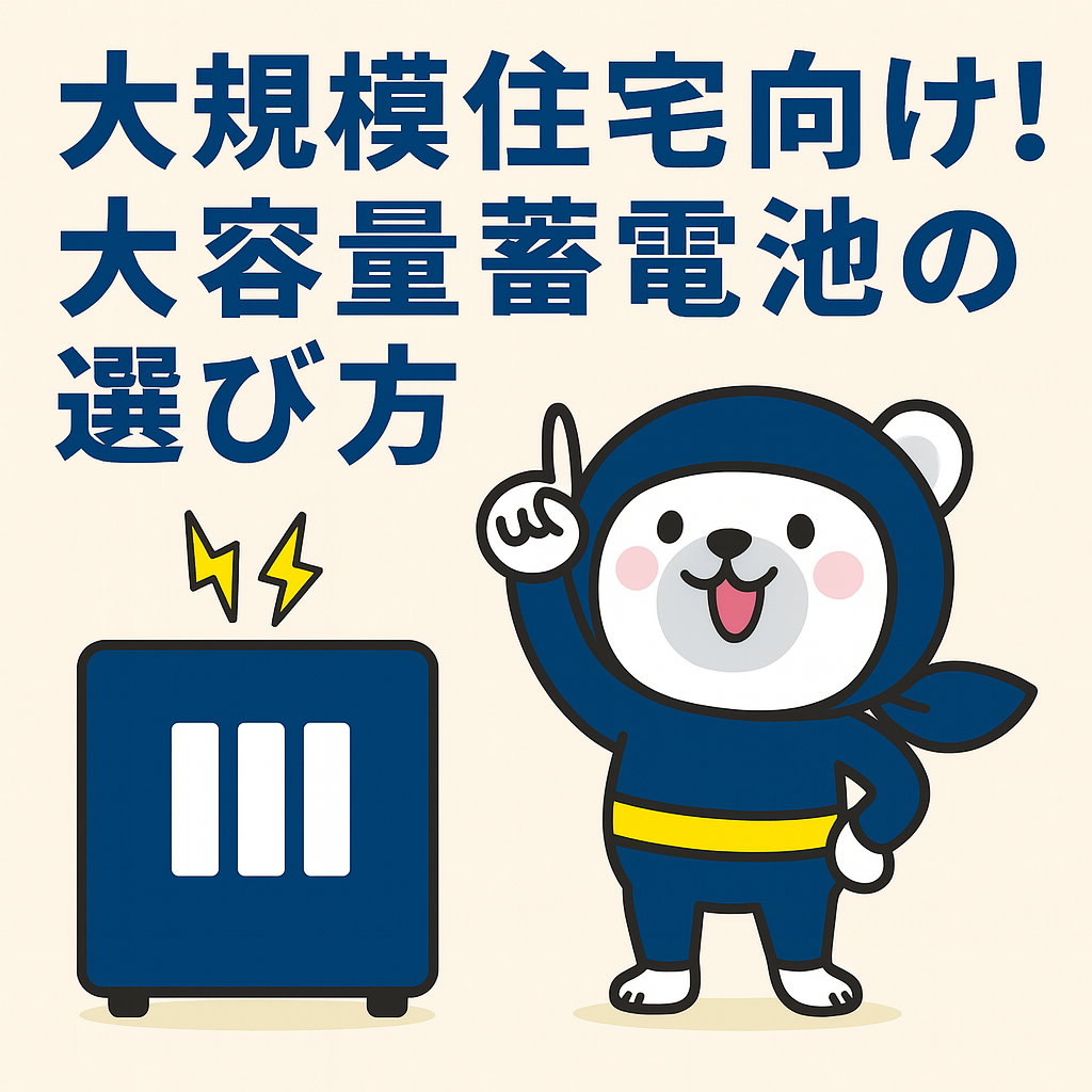 大規模住宅向け！大容量蓄電池の選び方