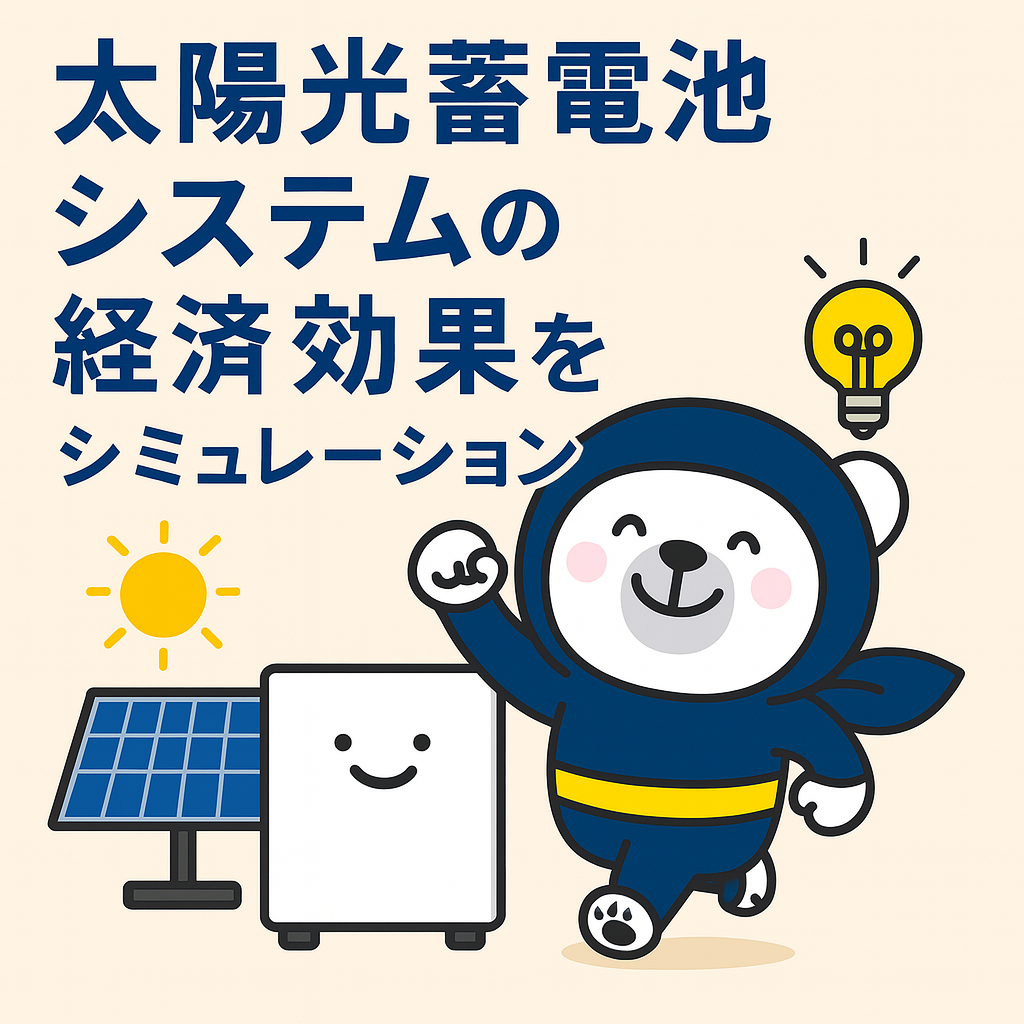 太陽光蓄電池システムの経済効果をシミュレーション