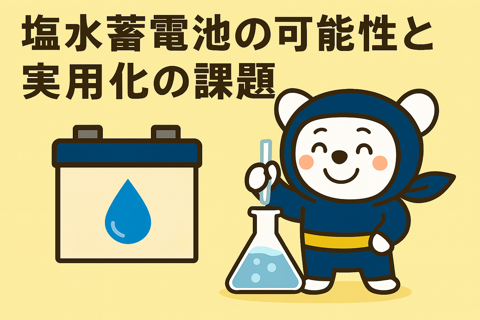 塩水蓄電池の可能性と実用化の課題