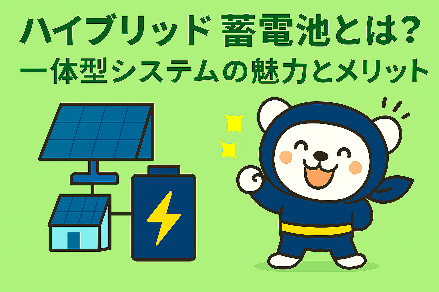 ハイブリッド蓄電池とは？一体型システムの魅力とメリット