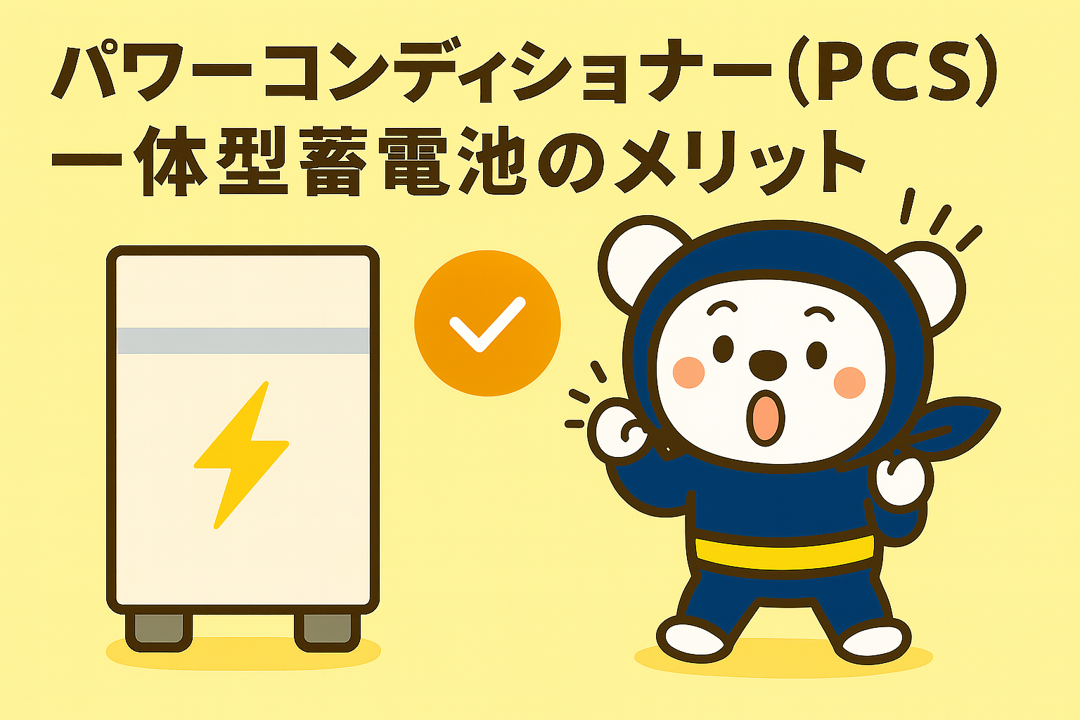 「パワーコンディショナー（PCS）」一体型蓄電池のメリット