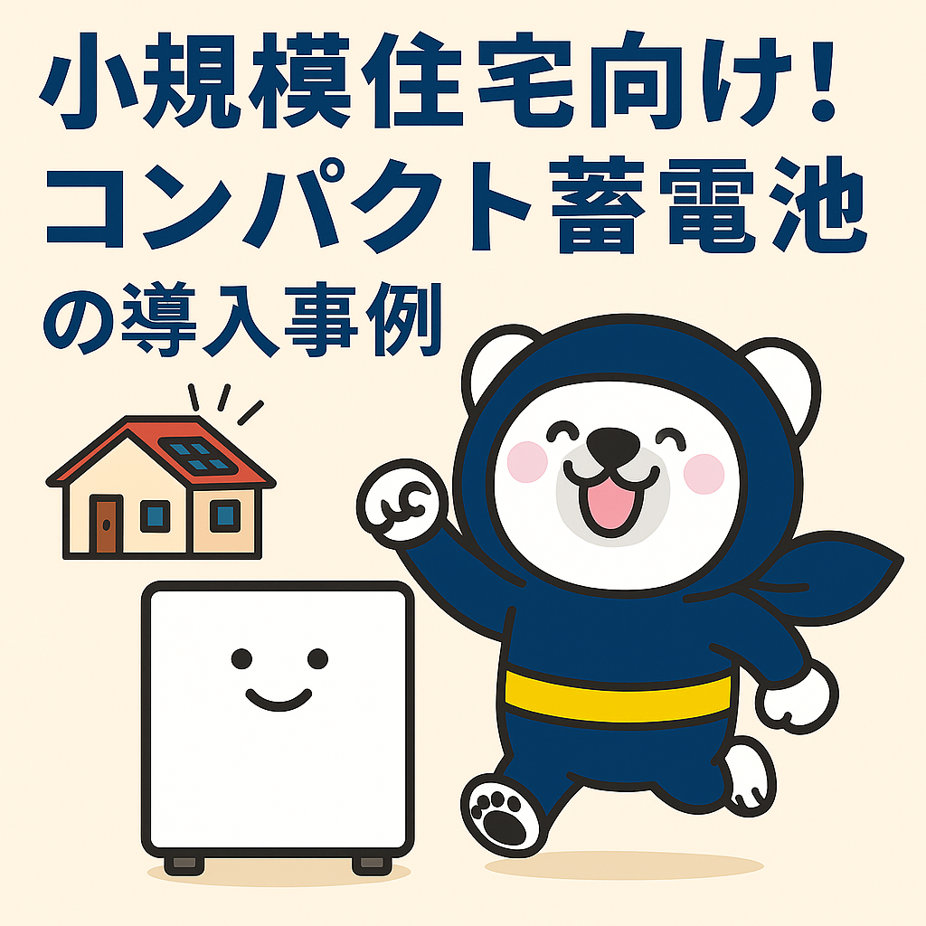 小規模住宅向け！コンパクト蓄電池の導入事例