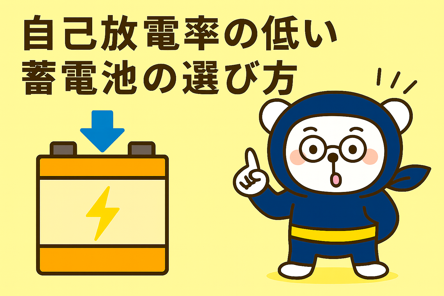 自己放電率の低い蓄電池の選び方
