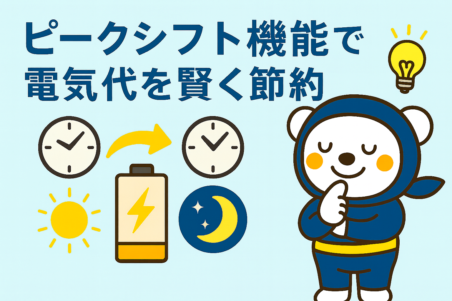 ピークシフト機能で電気代を賢く節約