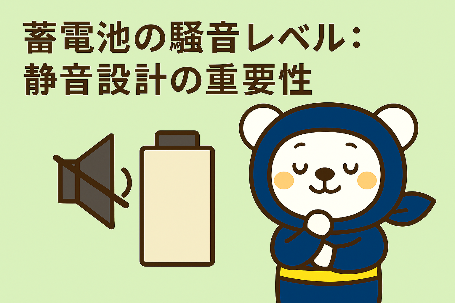 蓄電池の騒音レベル：静音設計の重要性